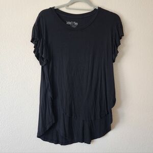 Latched Mama Black Layered Nursing Top S